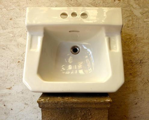 Vintage wall mount porcelain sink