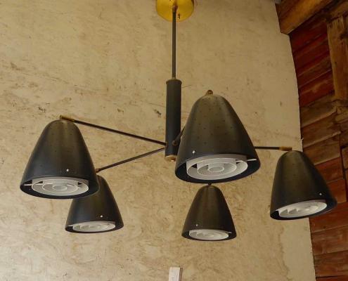 Original Paul Campbell five light pendant.