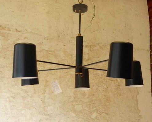 Original contemporary Paul Campbell five light pendant.