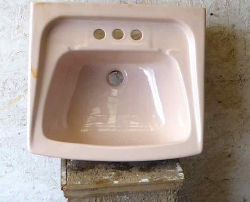 Cream coloured vintage bathroom sink