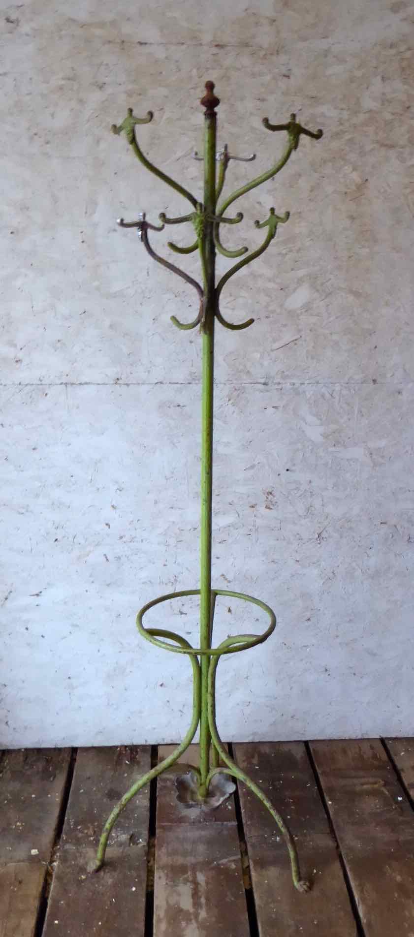 antique iron coat rack