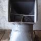 Vintage galvanized directional large barn roof vent or cupola for pitched roof with rectangular base
