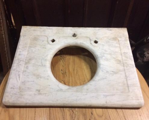 Vintage rectangular marble top