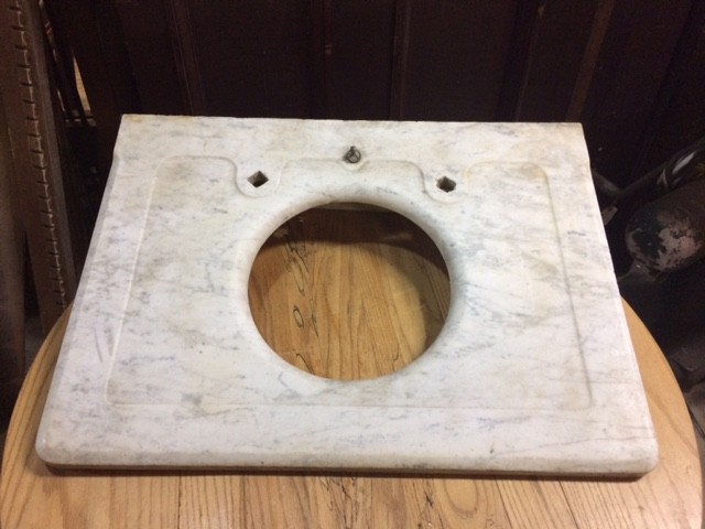 Vintage rectangular marble top