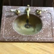Antique speckled marble top, with sink and hardware