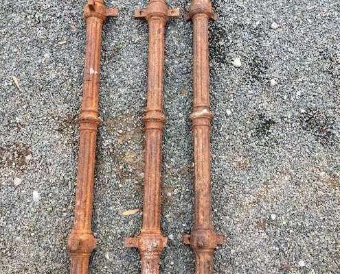 Large cast iron ornamented posts - from Eastern Europe