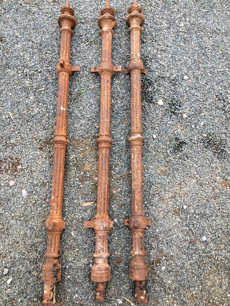 Large cast iron ornamented posts - from Eastern Europe