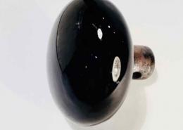 Antique Black Porcelain Doorknob