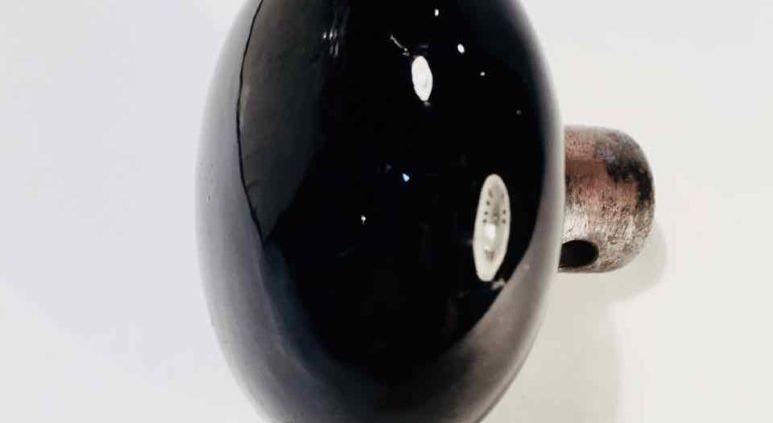 Antique Black Porcelain Doorknob