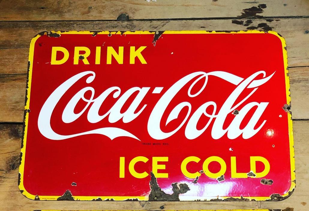 IC0626 - Antique Coca-Cola Sign - Legacy Vintage Building Materials ...