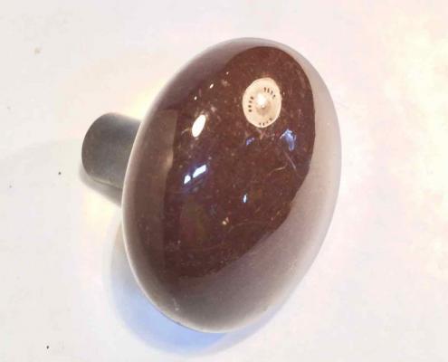 Antique brown porcelain doorknob