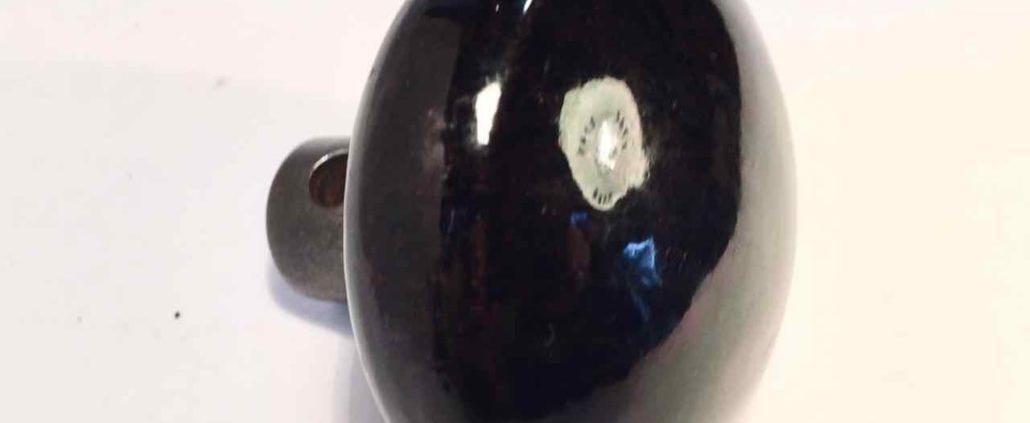 Antique Black Porcelain Doorknob