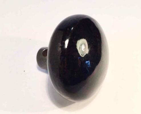 Antique Black Porcelain Doorknob