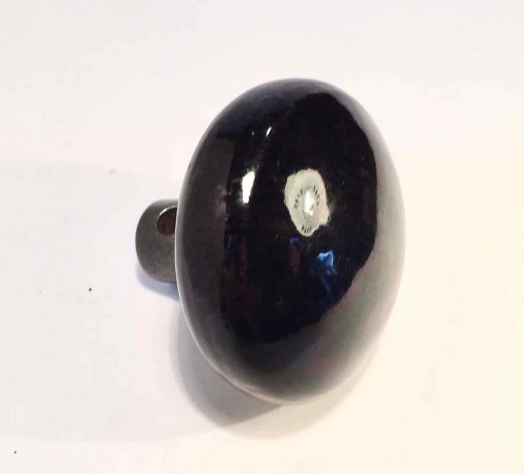 Antique Black Porcelain Doorknob