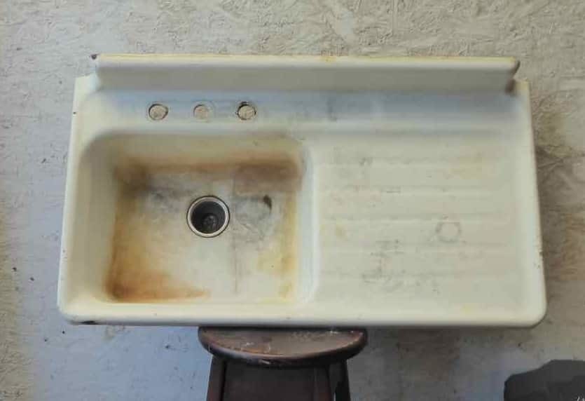 Ic0793 Antique Cast Iron Porcelain Sink