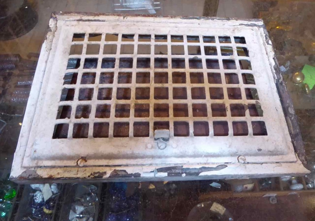 Antique steel wall grate or heat register