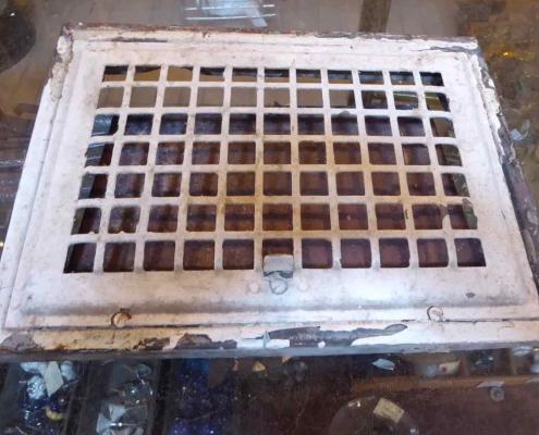 Antique steel wall grate or heat register