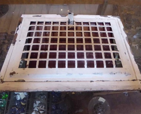 Antique steel wall grate or heat register