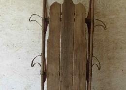 Vintage two person wooden sled