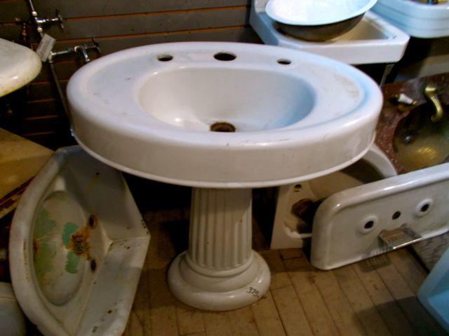 Vintage Roman Column Base Pedestal Sink, Round Pedestal Sink Bases