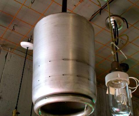 Vintage Mid-Century Aluminum Pendant Light