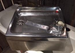 Old vintage stainless steel water fountain