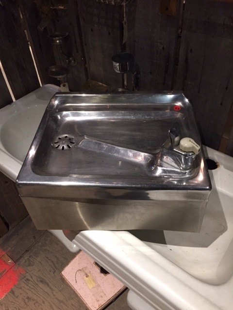 Old vintage stainless steel water fountain