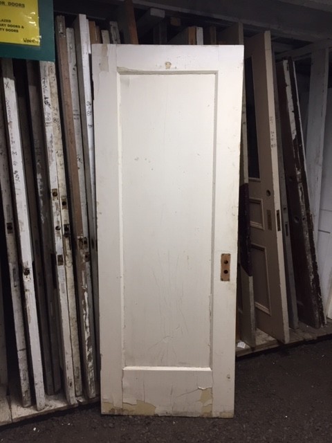 Antique solid single panel door