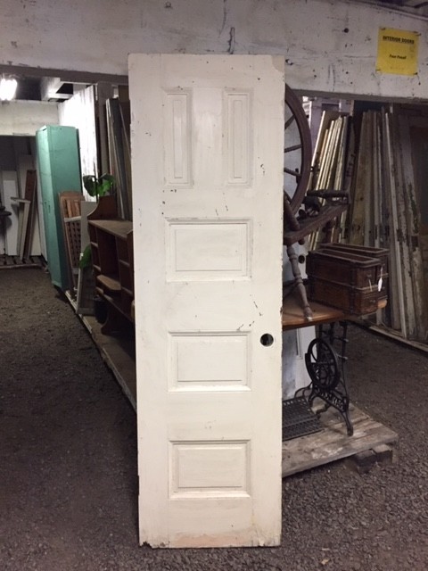 Old Five panel antique solid wood interior door
