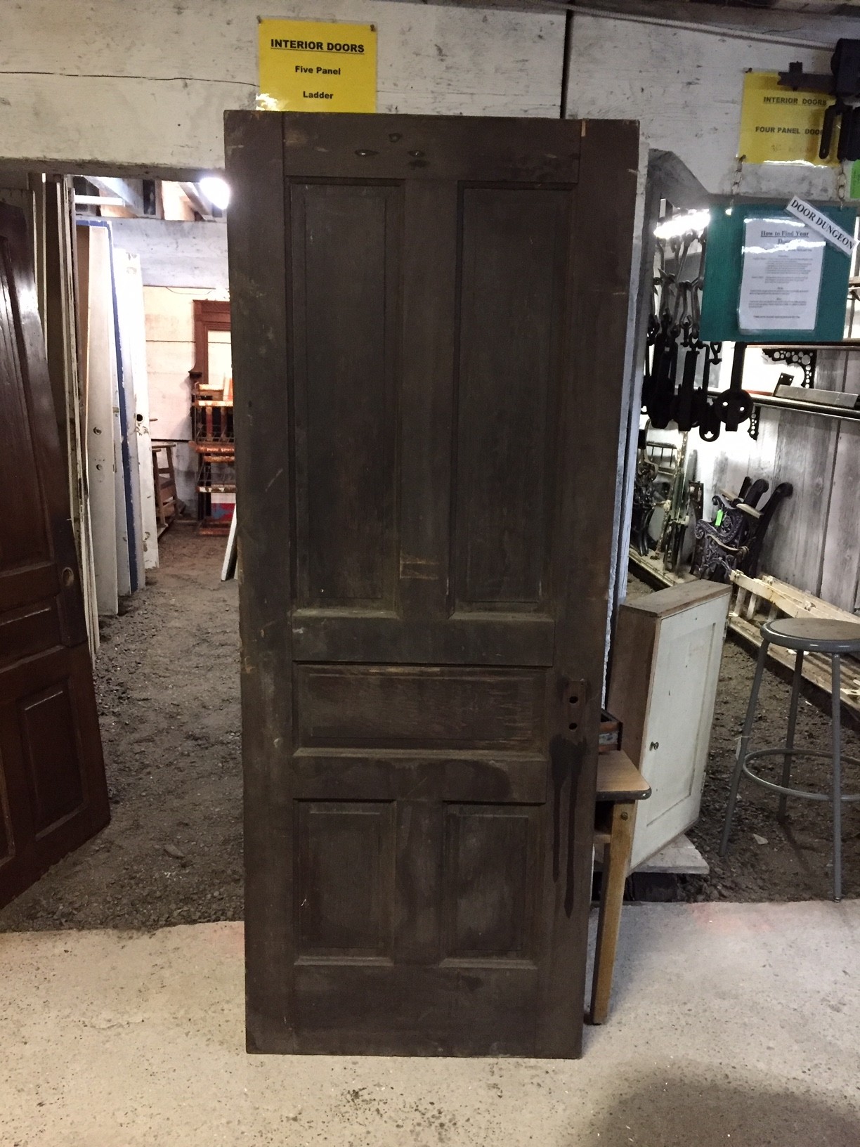 Ic1242 Antique Five Panel Solid Door 30 X 78 Inches