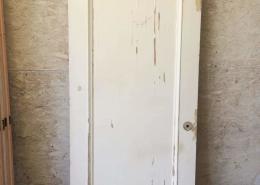 Old single solid interior antique wood door