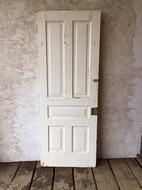 Ic1304 Five Panel Solid Interior Antique Door 30 25 X 79 5 Inches