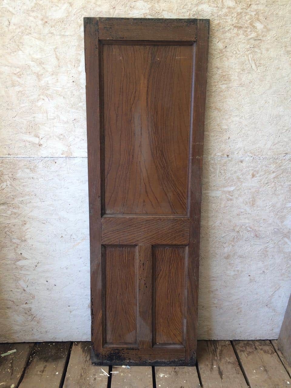 IC1310 - Antique Three Panel Single Solid Interior Door ...