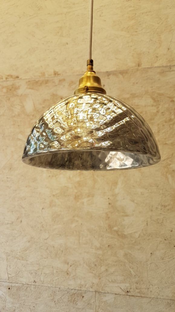 Ic1322 Vintage Mercury Glass Pendant Light