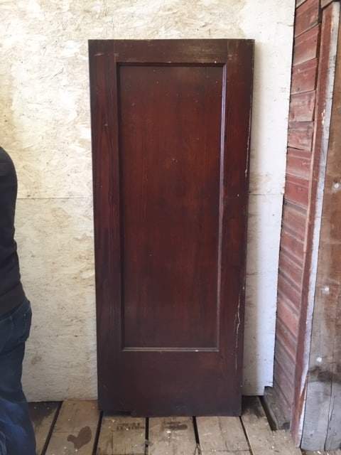 Ic1330 Solid Single Panel Antique Door 32 X 79 Inches