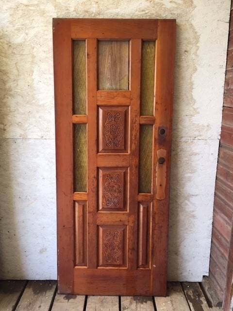 Vintage exterior glazed single door