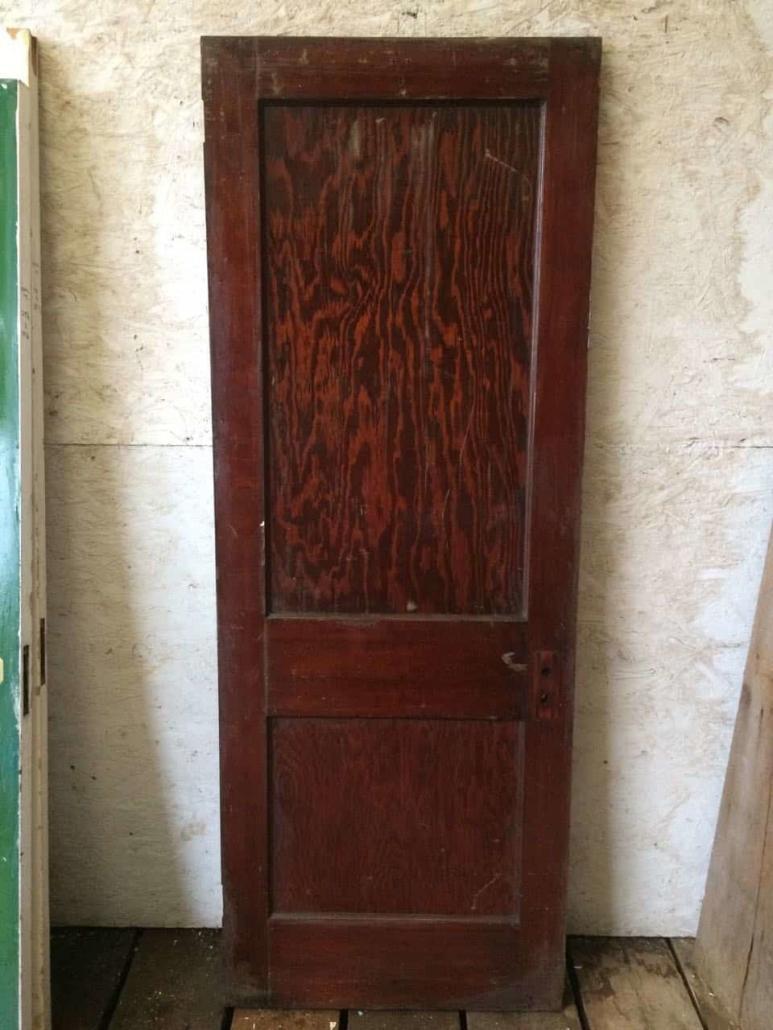 Ic1358 Antique Two Panel Solid Interior Door 29 625 X 79 5 Inches