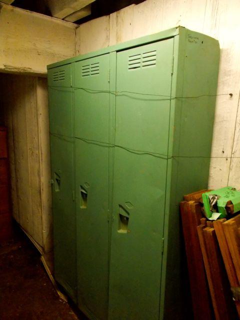 Set of three vintage lockers