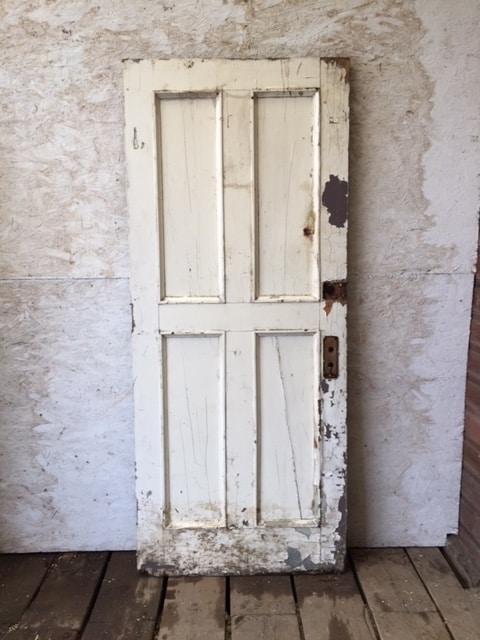 Old single solid interior antique door