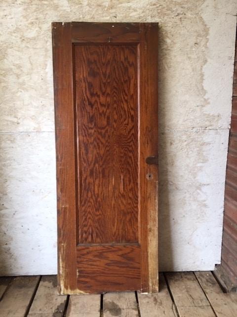 Antique single solid interior door