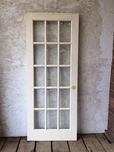 Ic1440 Single Glazed Interior Antique French Door 32 X 80 Inches