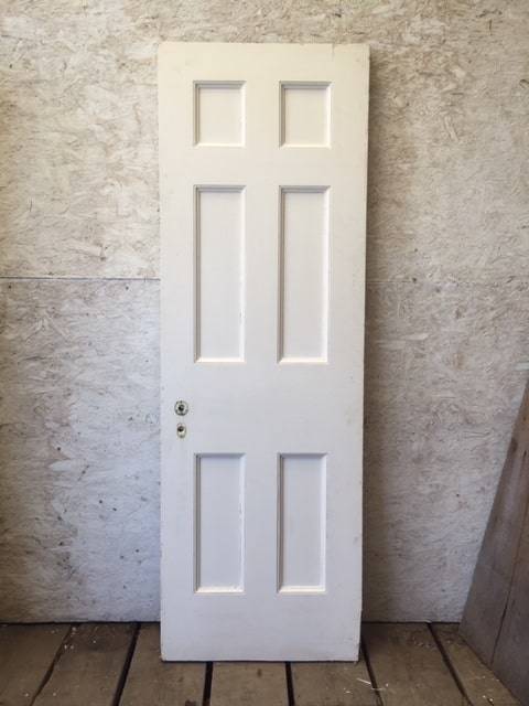 Ic1472 Antique Solid Six Panel Door 25 625 X 77 Inches