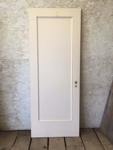 Ic1475 Single Solid Interior Antique Door 30 X 78 Inches