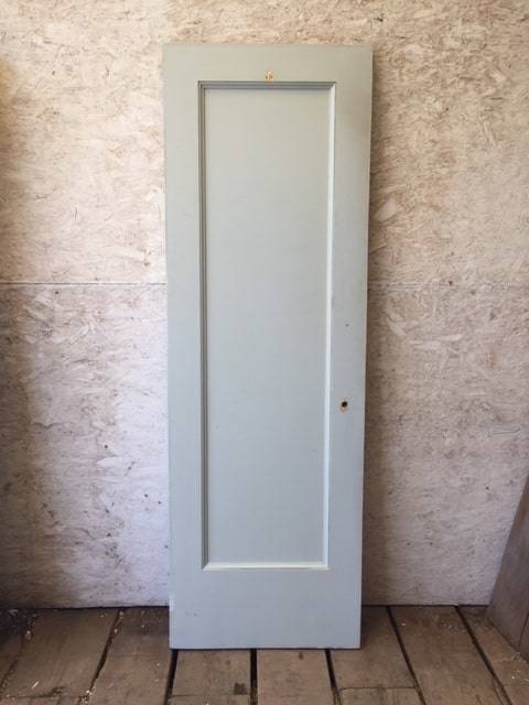 Ic1477 Matching Single Solid Interior One Panel Antique Door 26 X 78 Inches