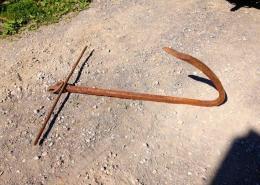 Antique steel anchor 