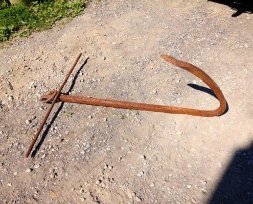 Antique steel anchor 