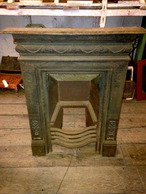 IC4420 - Antique Cast Iron Fireplace Insert - Legacy Vintage Building