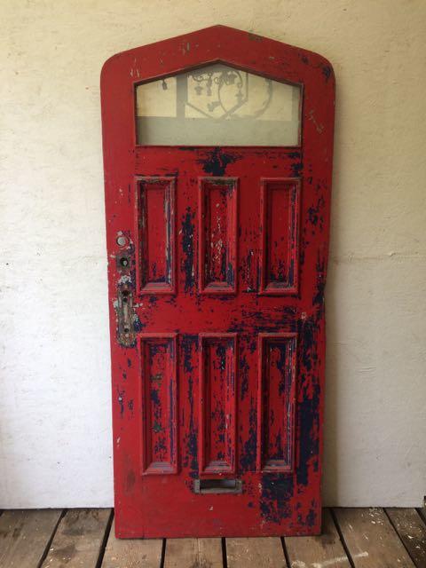 Ic4325 Antique Peaked Top Wood Exterior Entry Door 36 X 84