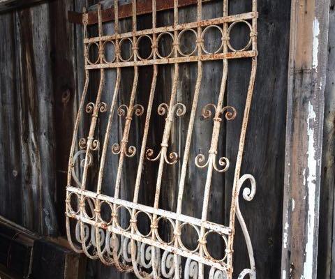 Antique Iron Window Grate