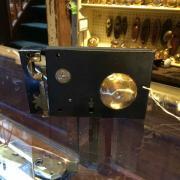 Antique carpenter lock set for left hung door